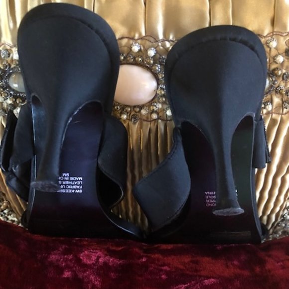 Bandolino Black Fabric Slip On Sandal Size 9 - Picture 6 of 13